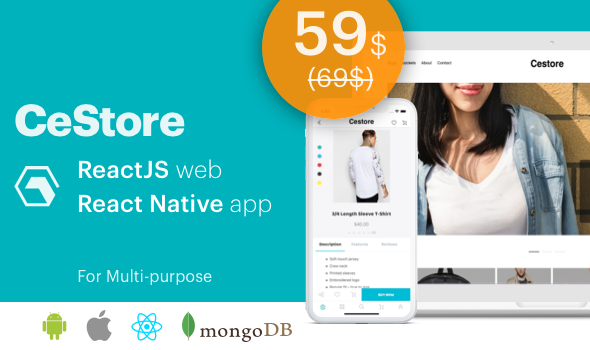 CeStore - ReactJS web app & React Native mobile app for e-commerce