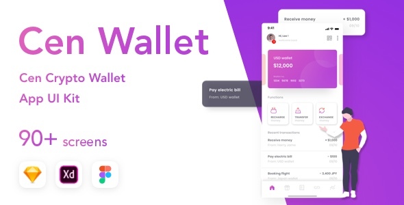 Cen - Bank and Wallet Mobile UI Kit for Finance