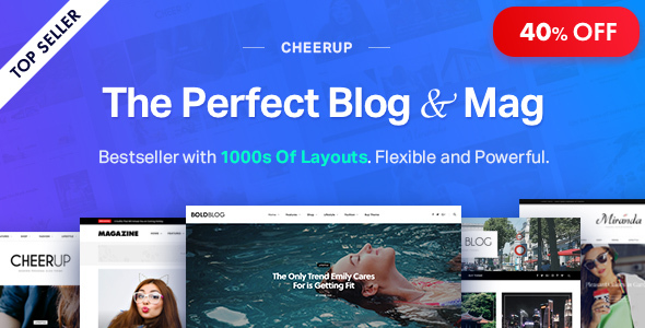 CheerUp - Blog/Magazine & Travel WordPress