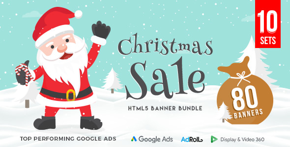 Christmas HTML5 Banner Bundle - 80 Banners