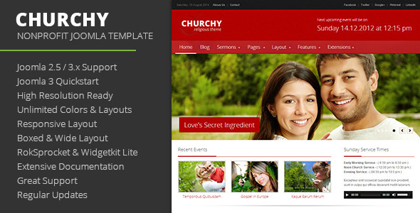 Churchy - Nonprofit Joomla Template