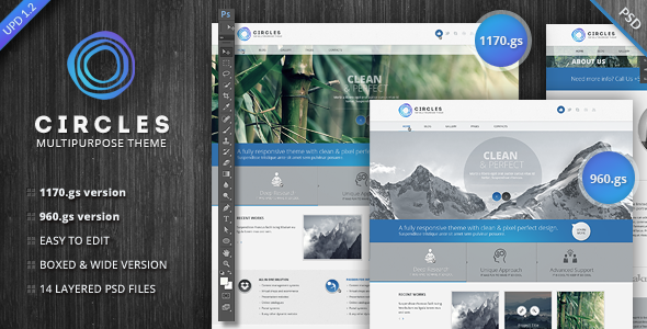 Circles PSD Template