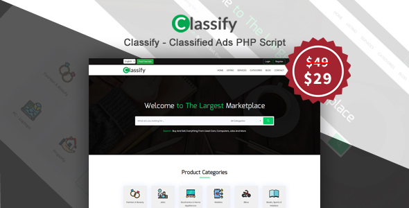 Classify - Classified Ads PHP Script