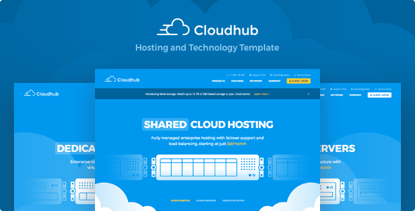 Cloudhub - Hosting and Technology HTML Template