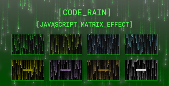 Code Rain - JavaScript Matrix Effect