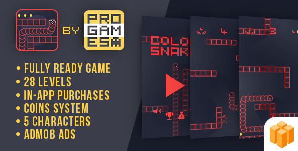 Color Snake - Buildbox - IOs game - easy to reskine + AdMob