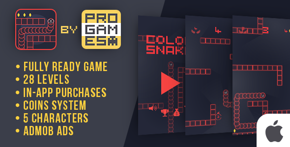 Color Snake - IOs game - easy to reskine + AdMob