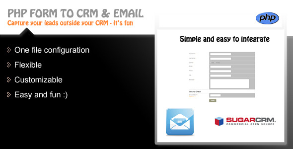 Contact Form to Email and CRM  - PHP