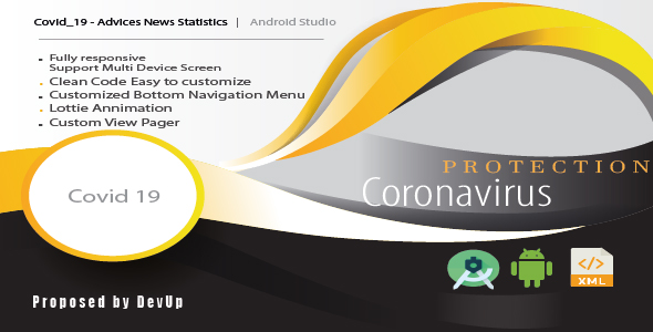 Covid 19 - Advices News Statistics - Android Template UI