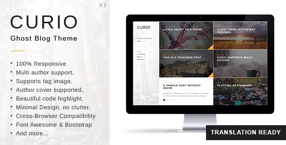 Curio - Responsive Minimal Ghost Theme