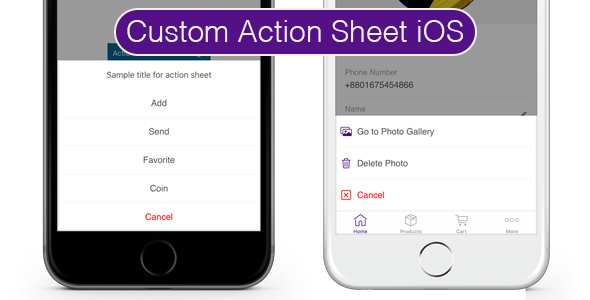 Custom Action Sheet iOS