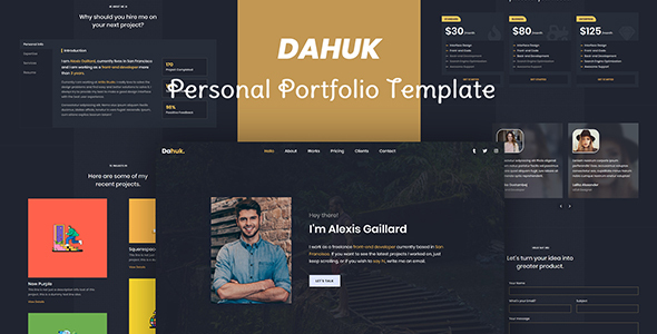 Dahuk - Personal / Resume / Portfolio Template