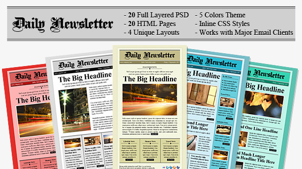Daily Newsletter HTML Email Template