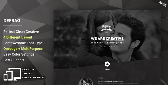 Defrag - Personal & Portfolio Muse Template