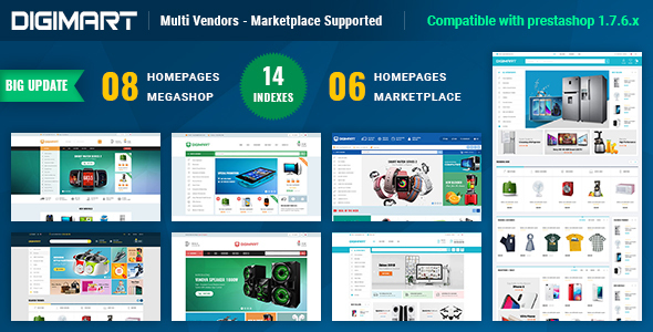 Digimart | Multi Vendors - Marketplace PrestaShop 1.7 Theme (  Compatible JA Marketplace )