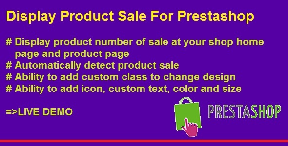 Display Product Number of Sale For Prestashop