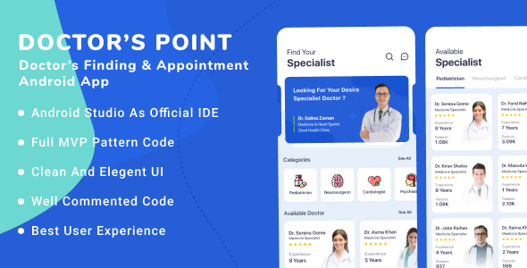 Doctor's Point - Android Doctor's Finding and Appointment Template
