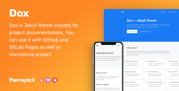 Dox — Jekyll Theme for Project Documentation