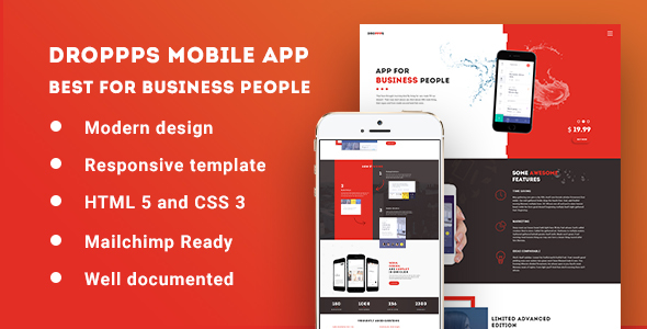 Droppps - Mobile App Theme