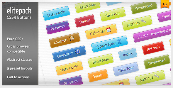 Elitepack Classic CSS3 Buttons