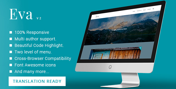 Eva - Responsive Minimal Ghost Theme