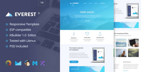 Everest - HTML Email Template + Builder 2.0