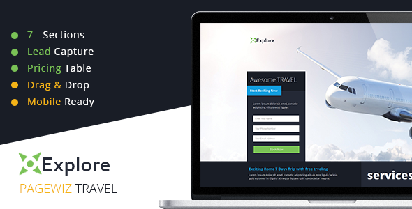 Explore - Travel Pagewiz Template