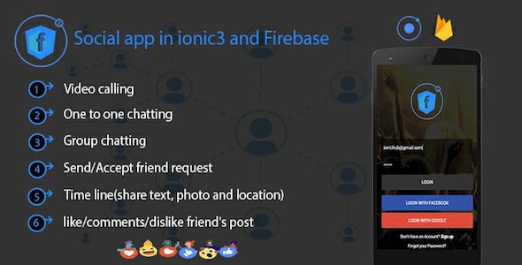 Facebook Clone in Ionic 3 and Firebase