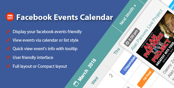 Facebook Events Calendar For WordPress