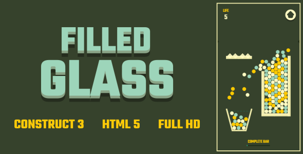Filled Glass - HTML5 Game (Construct3)