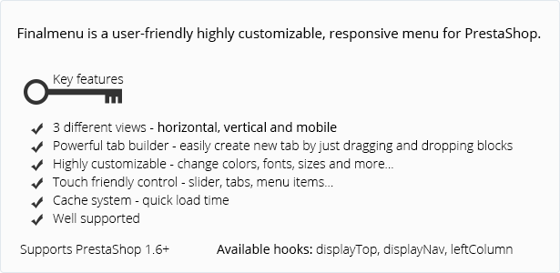 Finalmenu - prestashop menu - 1