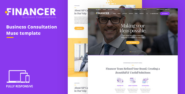 Financer | Business Consultations Responsive Muse Template