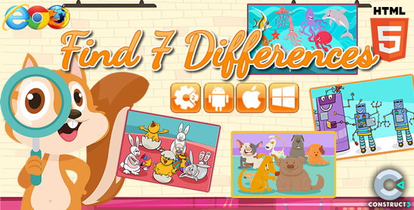 Find differences - HTML5 Game  (CAPX)