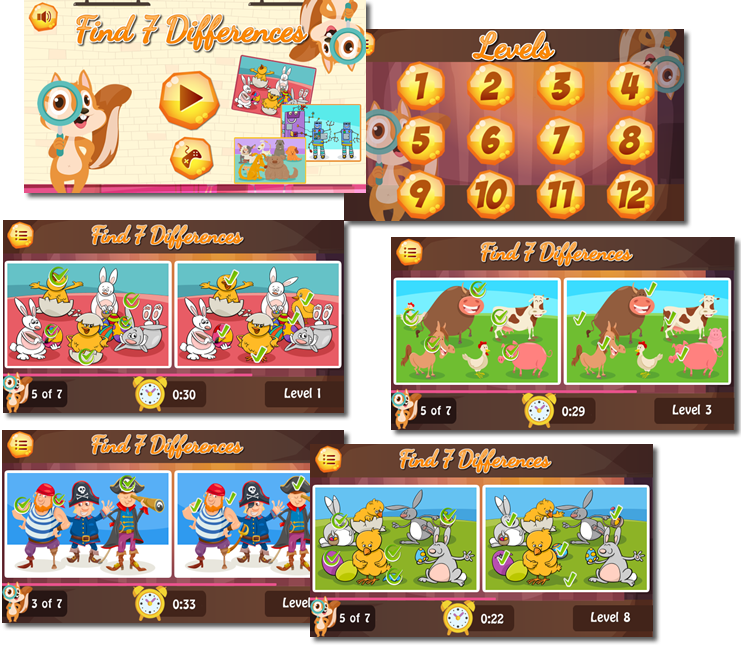 Find differences - HTML5 Game  (CAPX) - 1