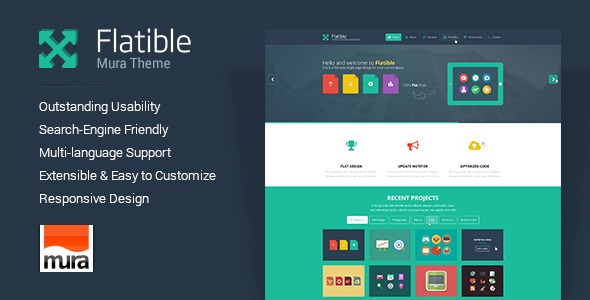 Flatible - Responsive Single Page Mura Theme