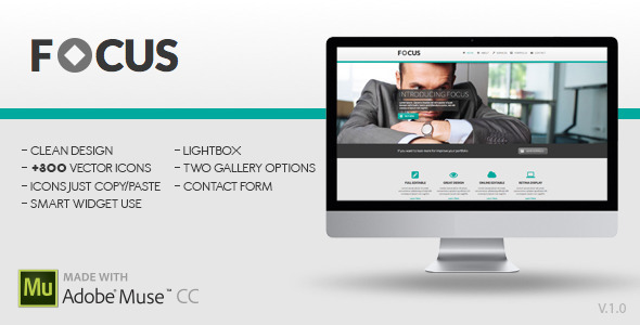 Focus | Adobe Muse Template