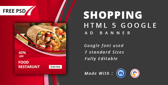 Food Delivery - HTML5 Animated Banner