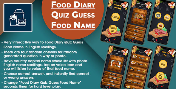 Food Diary Quiz Guess Food Name IOS (Swift)