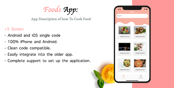 Foods |  Multipurpose React native