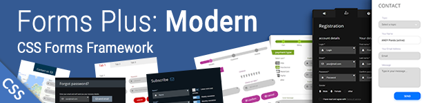 Forms Plus: Modern - CSS Form Framework