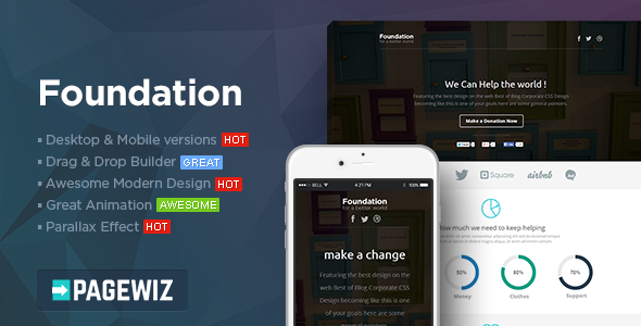 Foundation - Pagewiz Nonprofit Landing page