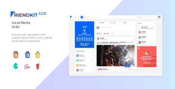 Friendkit - Social Media UI Kit