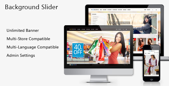 Fullscreen Background PrestaShop Slider