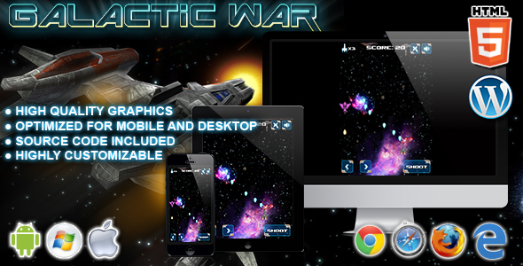 Galactic War - HTML5 Game