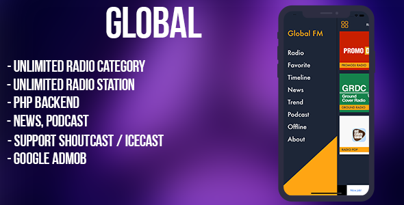 Global - radio, news, podcast + backend (iOS)