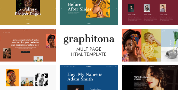 Graphitona - Photographer Multipage HTML Template