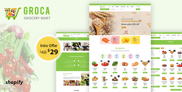 Groca - Grocery, Supermarket Shopify Theme