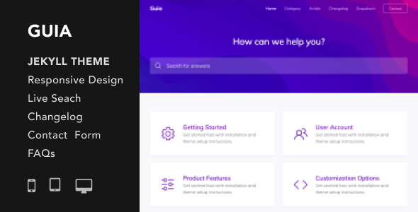 Guia - Documentation and Helpdesk Jekyll Theme