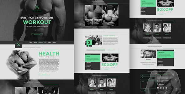 Gym & Fitness One Page Muse Theme