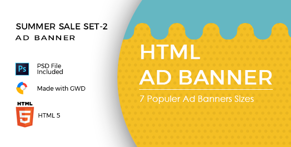 HTML Ad Banners - Summer Sale Set 2